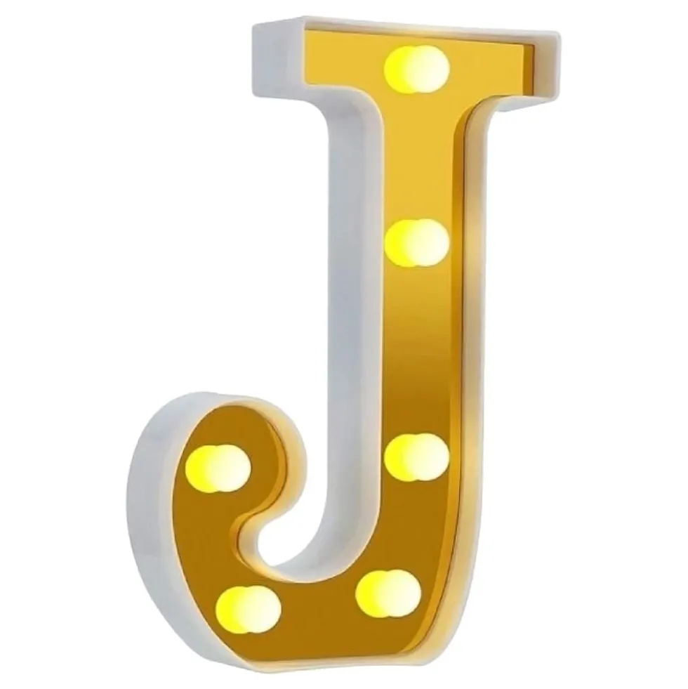 Bogstav Guld med LED-Belysning
