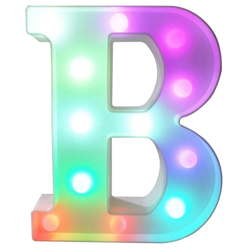 Bogstav med LED-Belysning RGB
