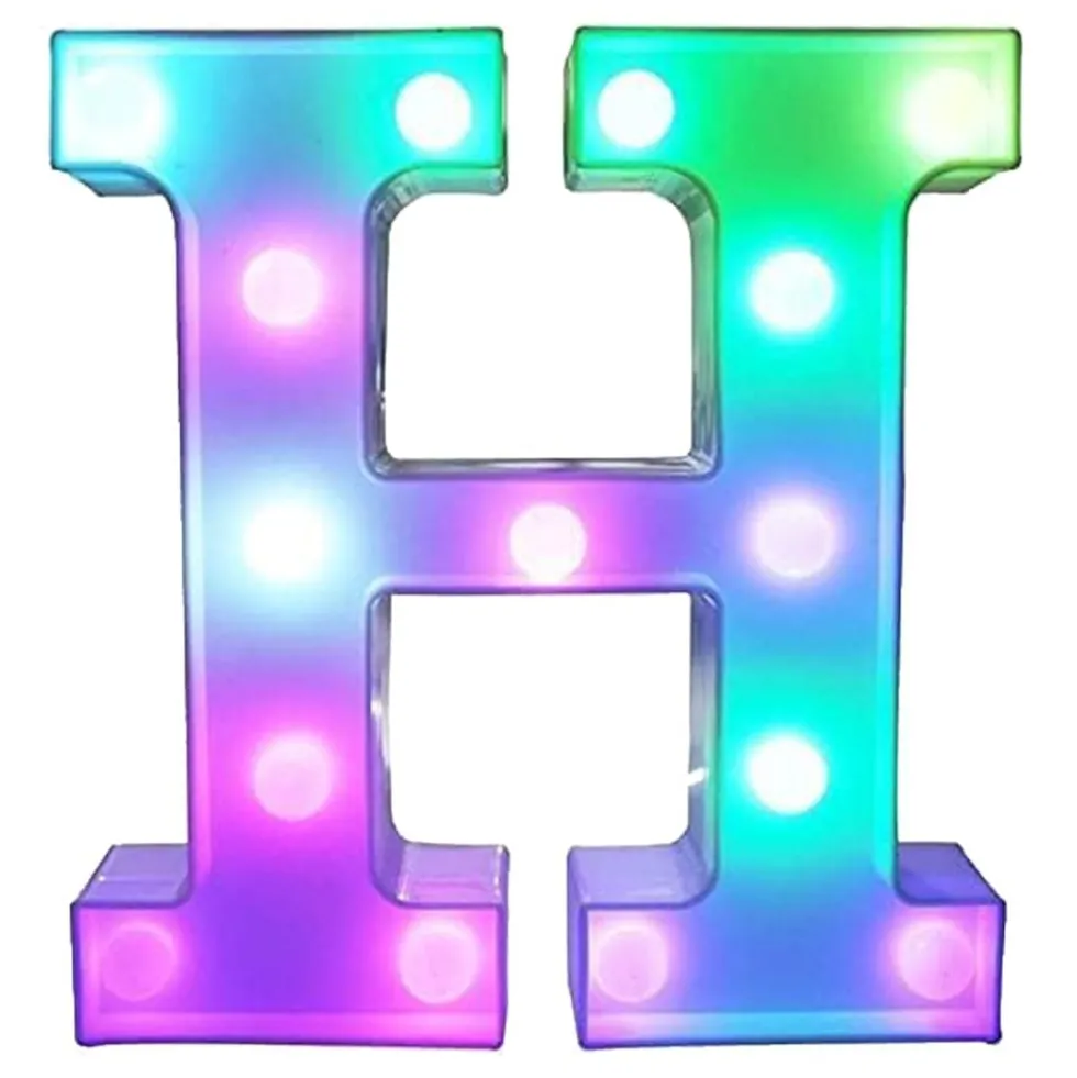 Bogstav med LED-Belysning RGB