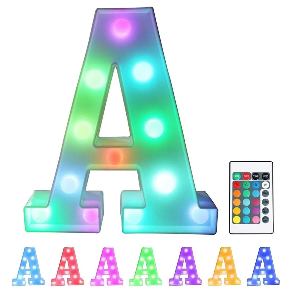 Bogstav med LED-Belysning RGB