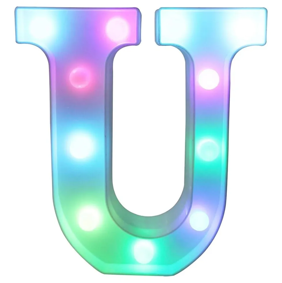 Bogstav med LED-Belysning RGB