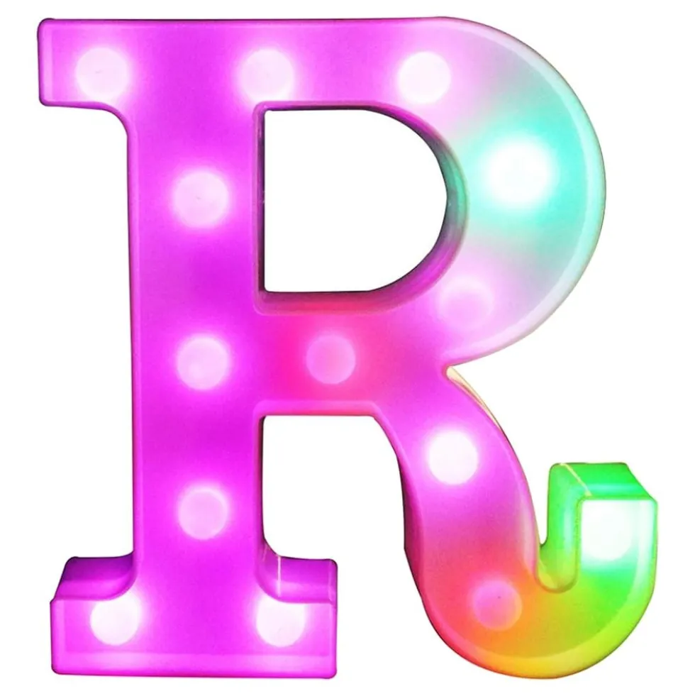 Bogstav med LED-Belysning RGB
