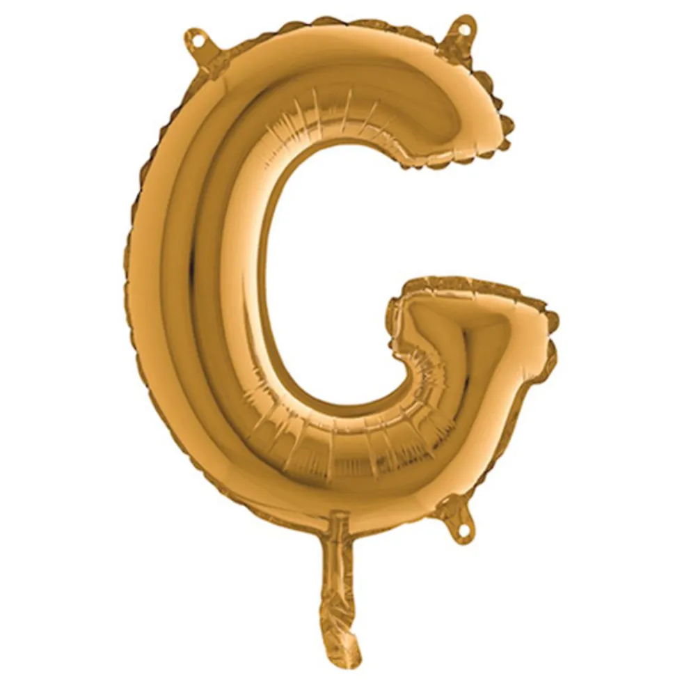 Bogstavsballon Mini Guld