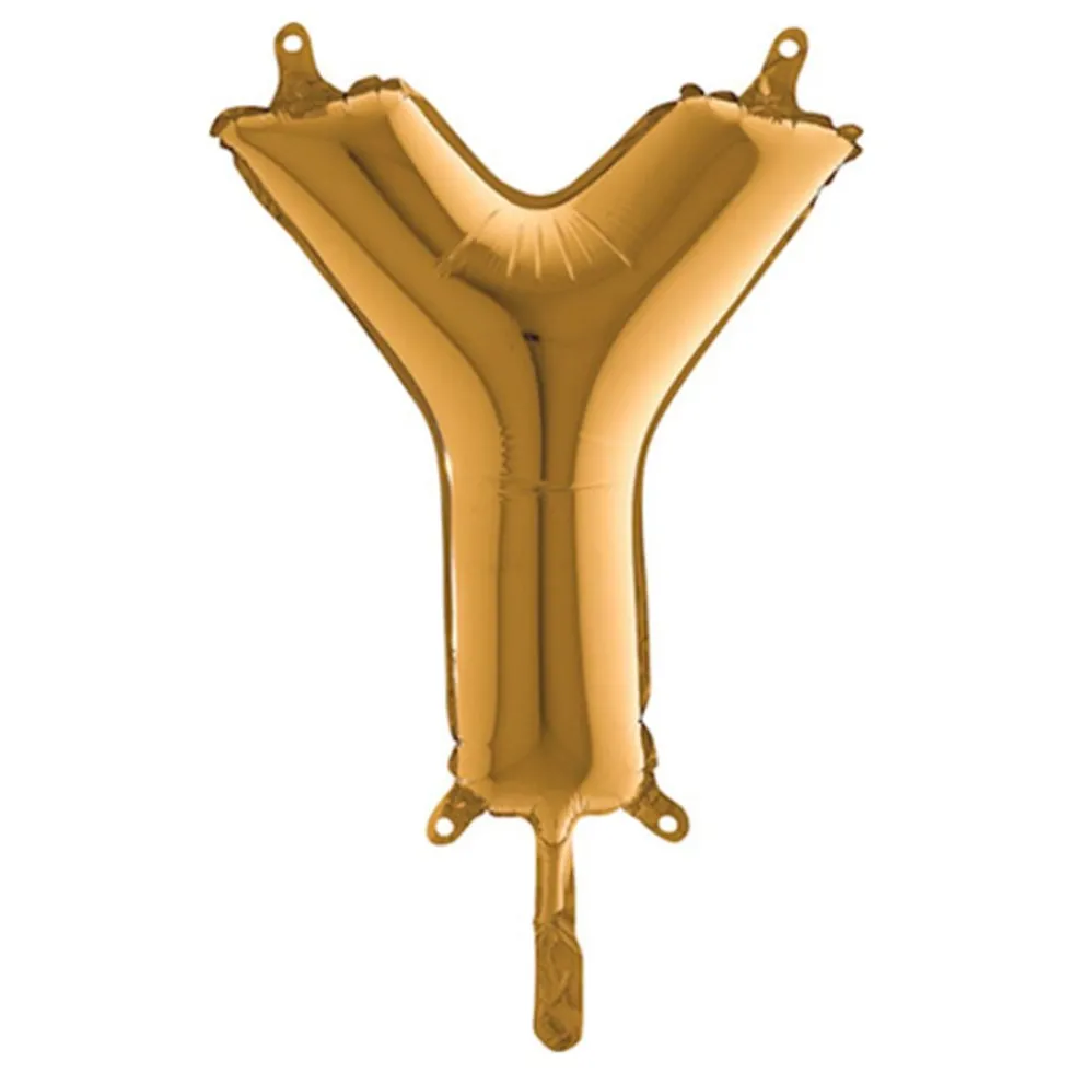 Bogstavsballon Mini Guld