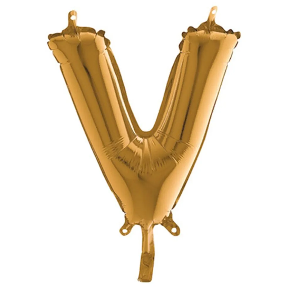 Bogstavsballon Mini Guld