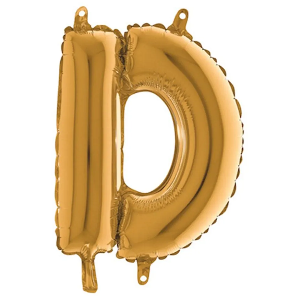 Bogstavsballon Mini Guld