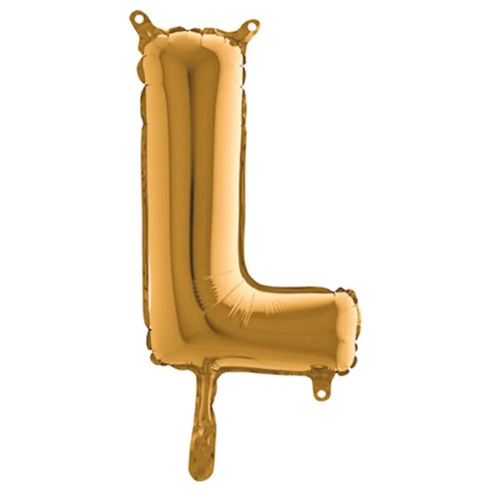 Bogstavsballon Mini Guld