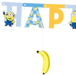 Bogstavsguirlande Happy Birthday Minions