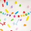 Bogstavsguirlande Happy Birthday i filt