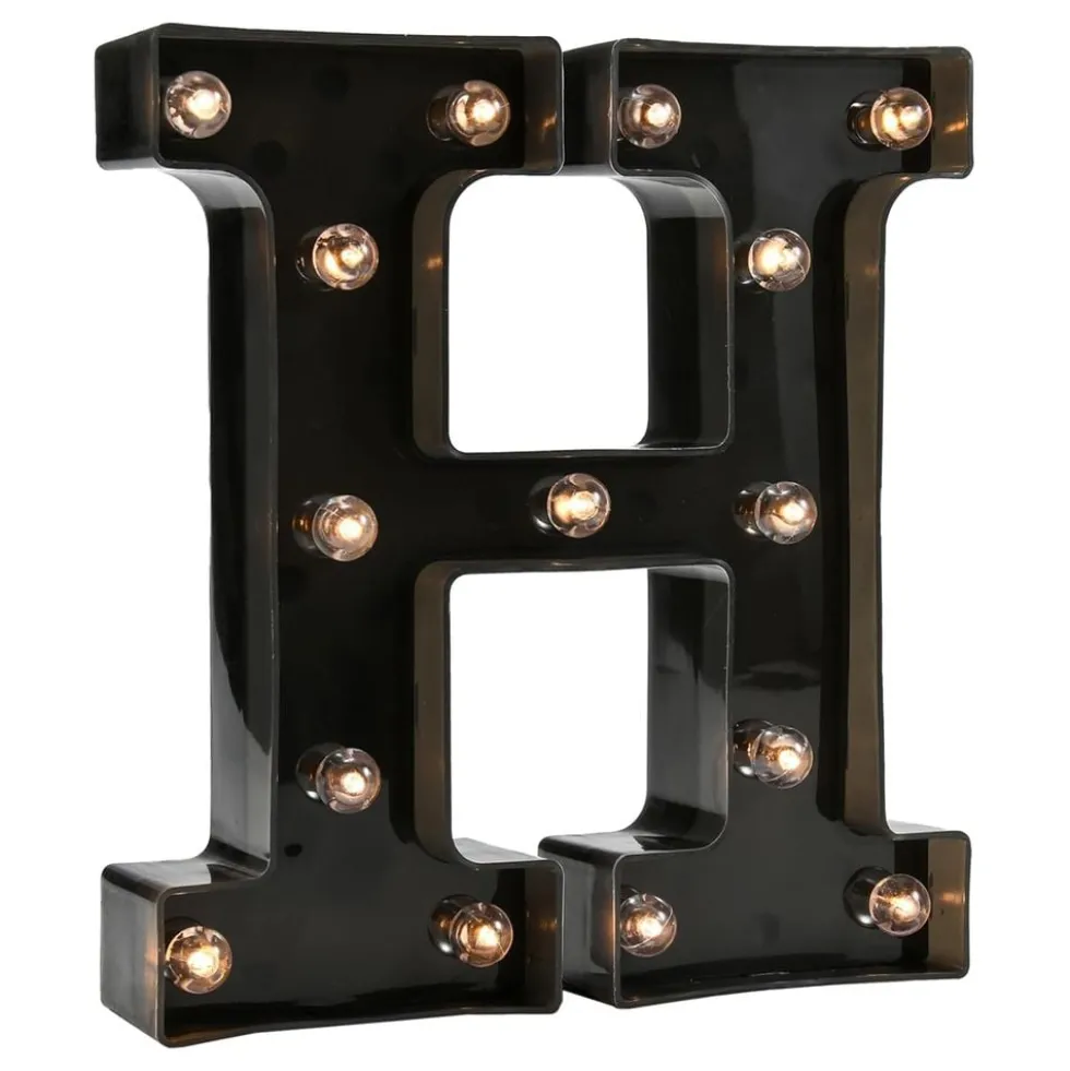 Bogstav Sort med LED-Belysning