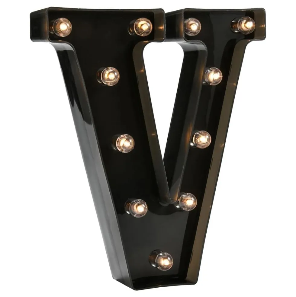 Bogstav Sort med LED-Belysning