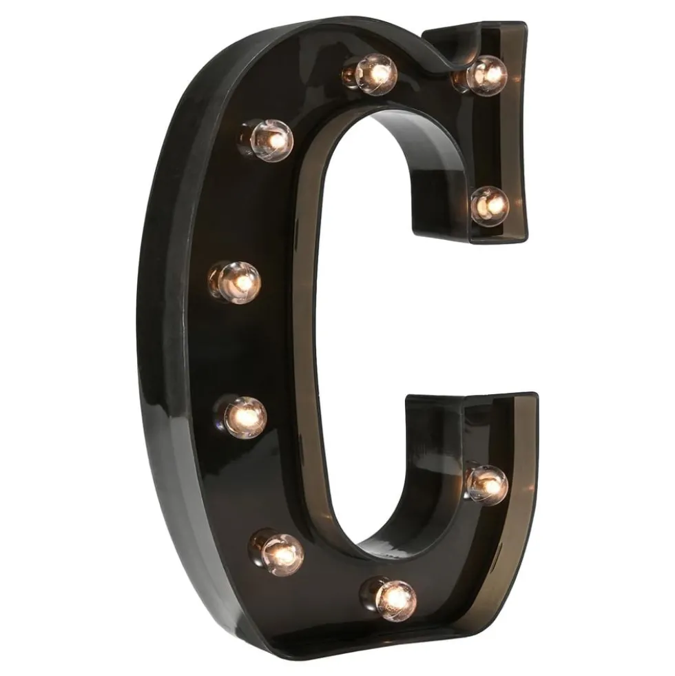 Bogstav Sort med LED-Belysning