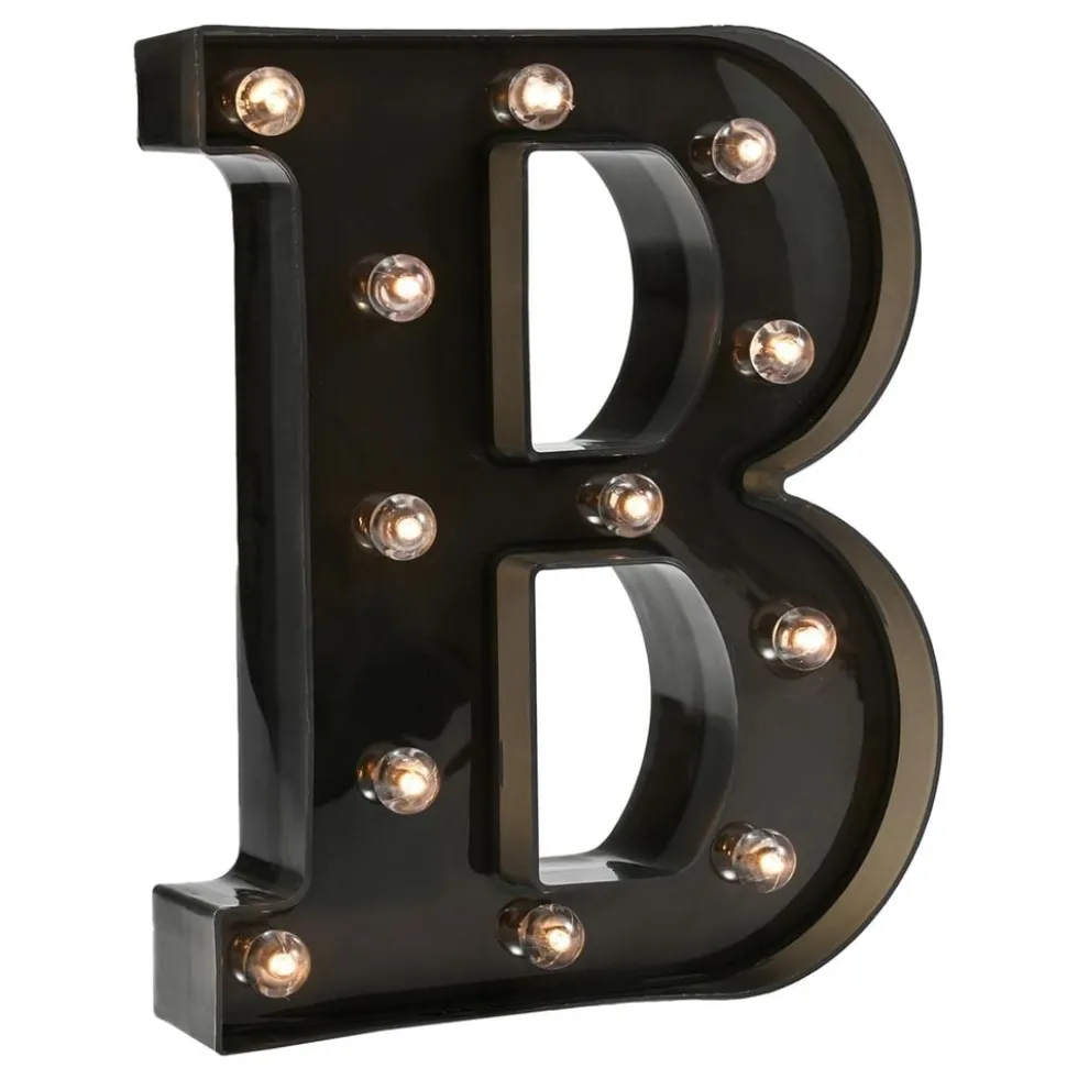 Bogstav Sort med LED-Belysning