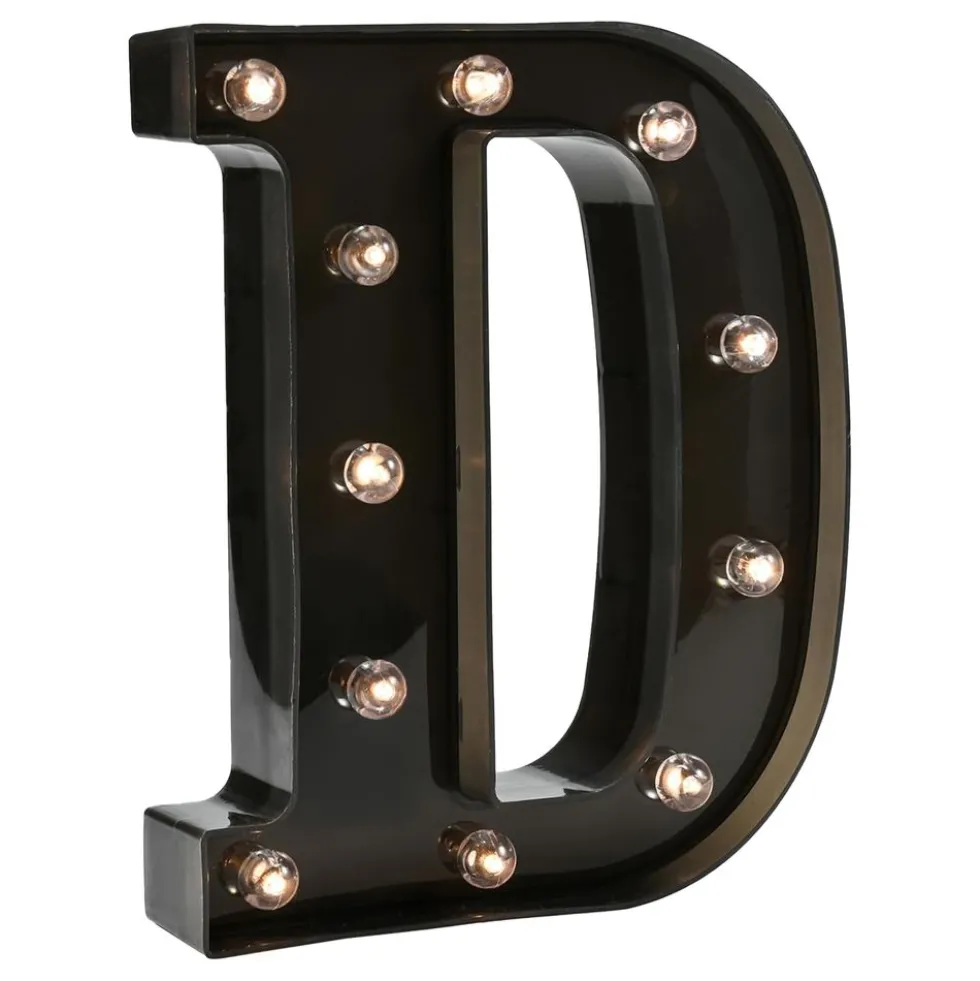 Bogstav Sort med LED-Belysning