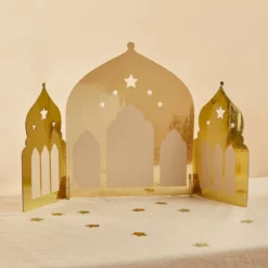 Borddekoration Eid Mubarak Tempel Guld