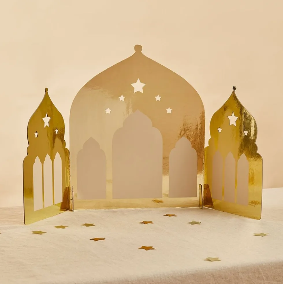 Borddekoration Eid Mubarak Tempel Guld