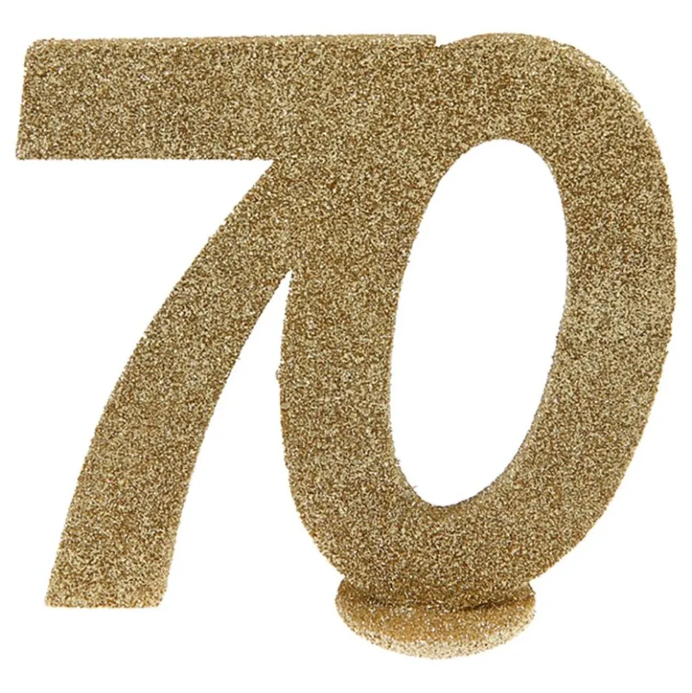 Borddekoration 70 Glitter Guld