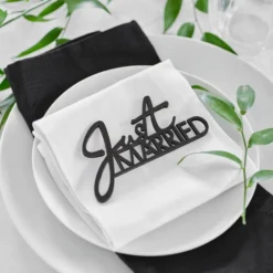 Borddekoration Just Married Sort