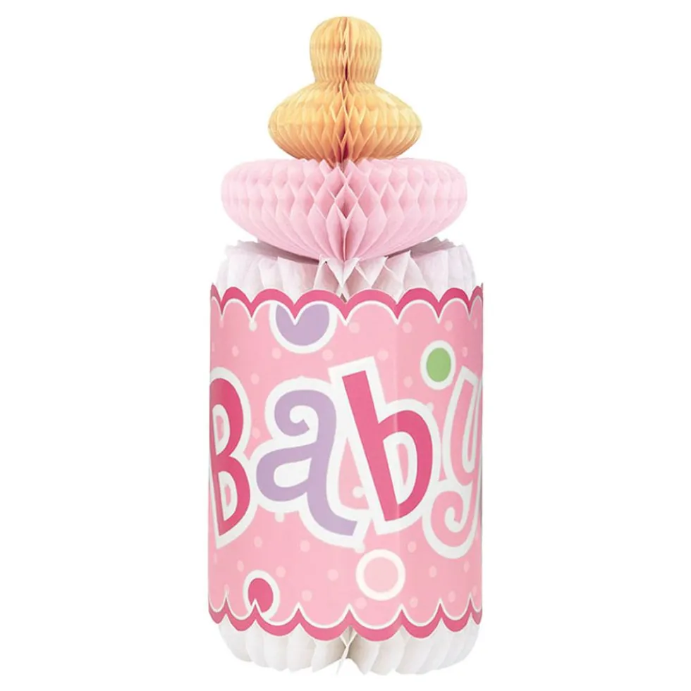 Borddekoration Sutteflaske Honeycomb Pink