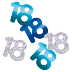 Bordkonfetti 18 Blå/Sølv