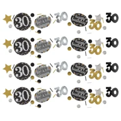 Bordkonfetti 30 Sølv/Guld Glitter