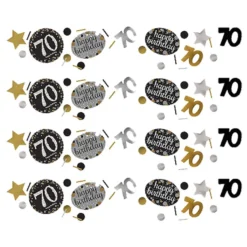 Bordkonfetti 70 Sølv/Guld Glitter