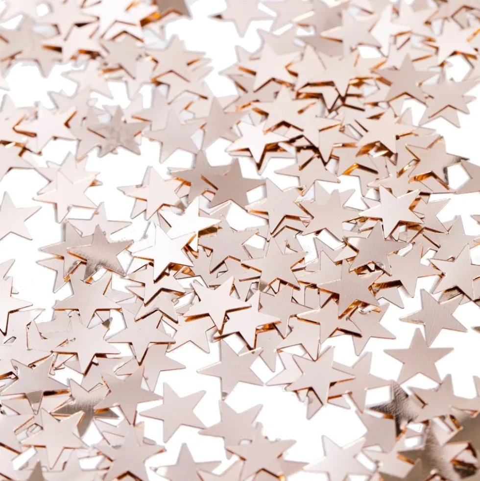 Bordkonfetti Stjerner Roséguld Metallic