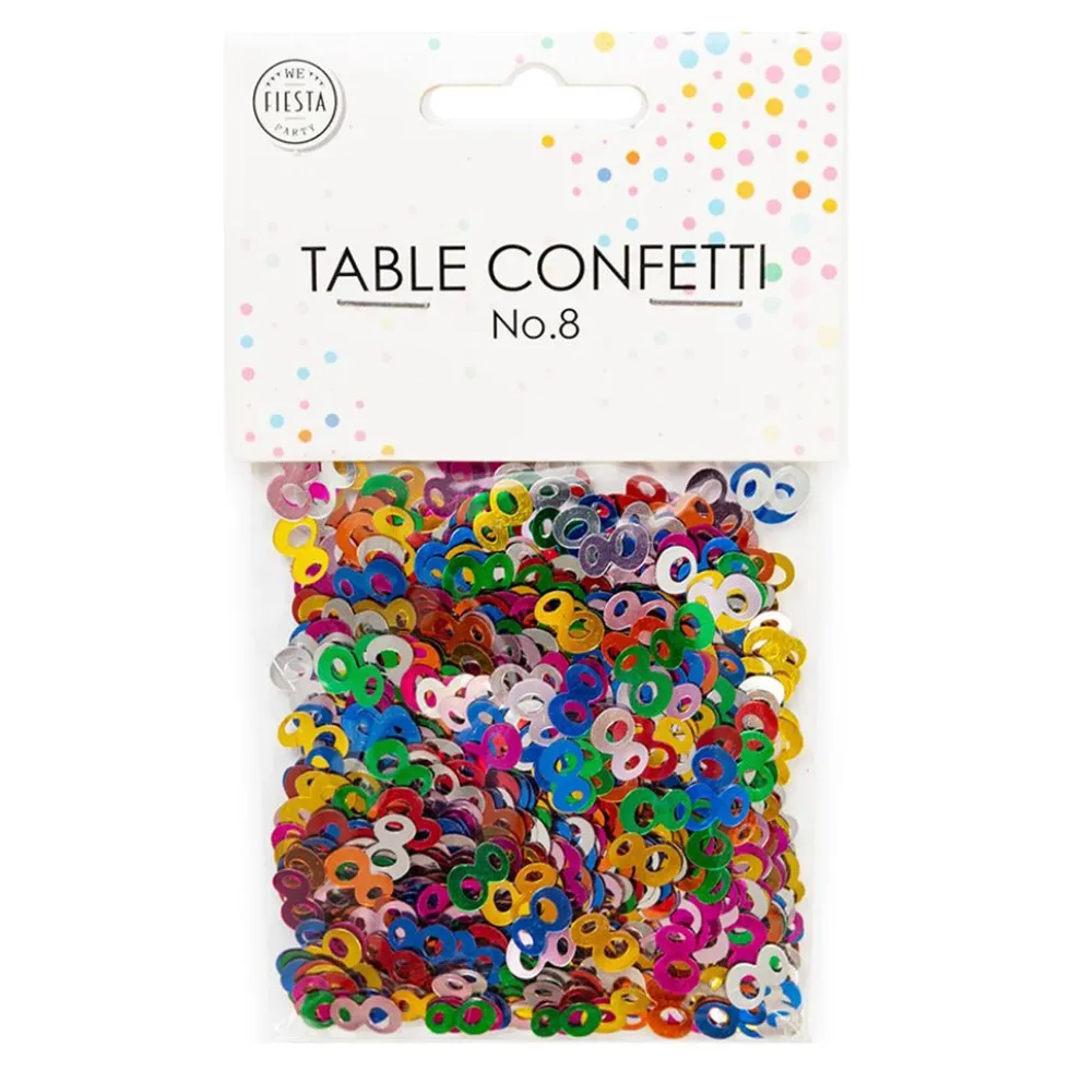 Bordkonfetti Tal 8 Farvemix Metallic