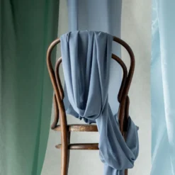 Bordløber Chiffon Disblå