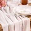 Bordløber Chiffon Off-white