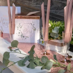 Bordløber Pailletter Roséguld
