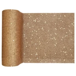 Bordløber Tyk Roséguld Glitter