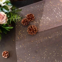 Bordløber Tyl Glitter Roséguld