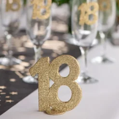 Bordsdekoration 18 Glitter Guld