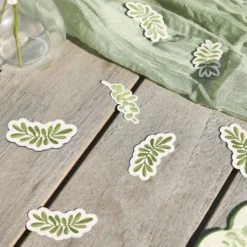 Bordskonfetti Grønne Blade Botanic