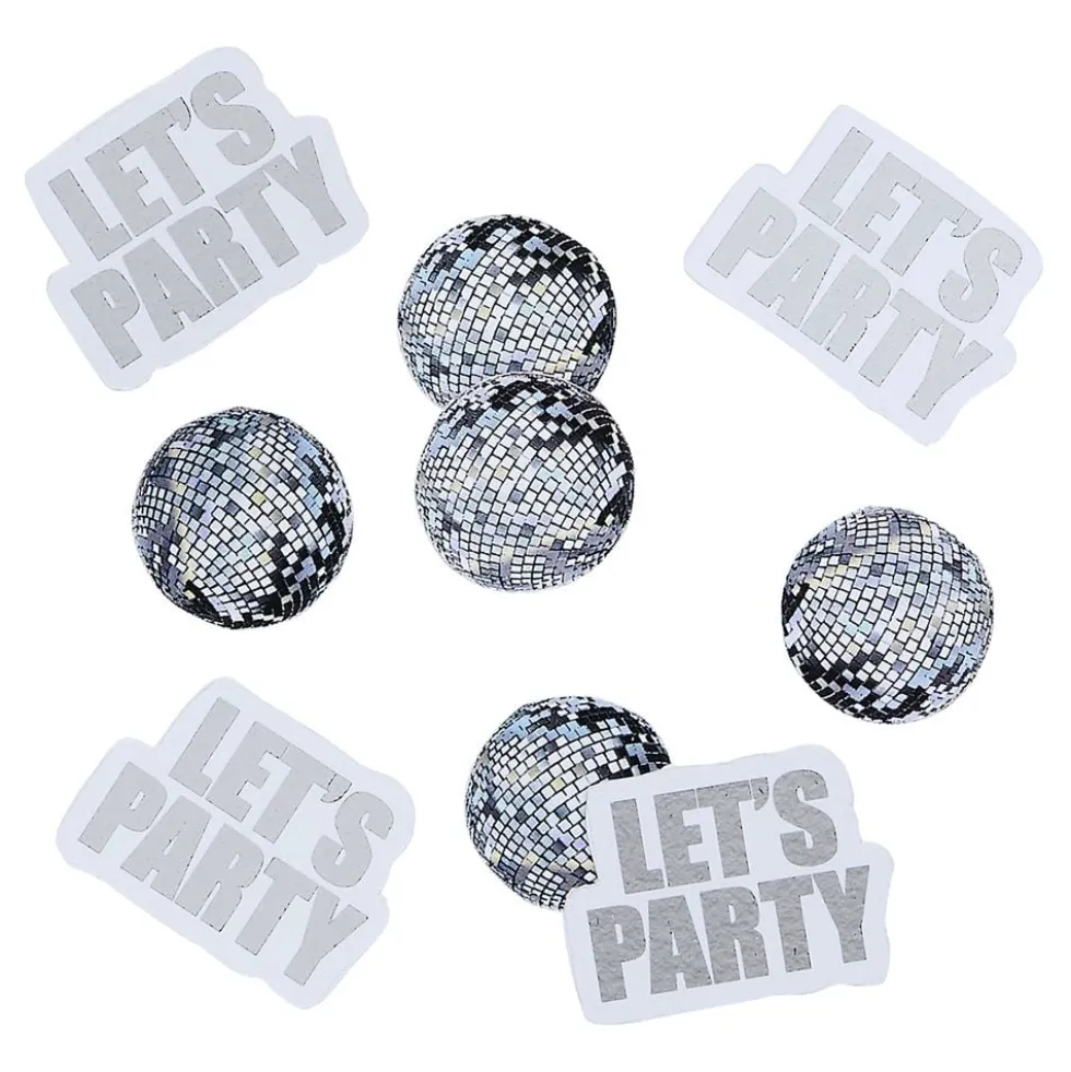Bordskonfetti Let's Party Silver Disco