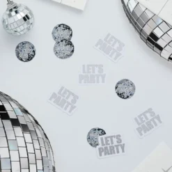 Bordskonfetti Let's Party Silver Disco