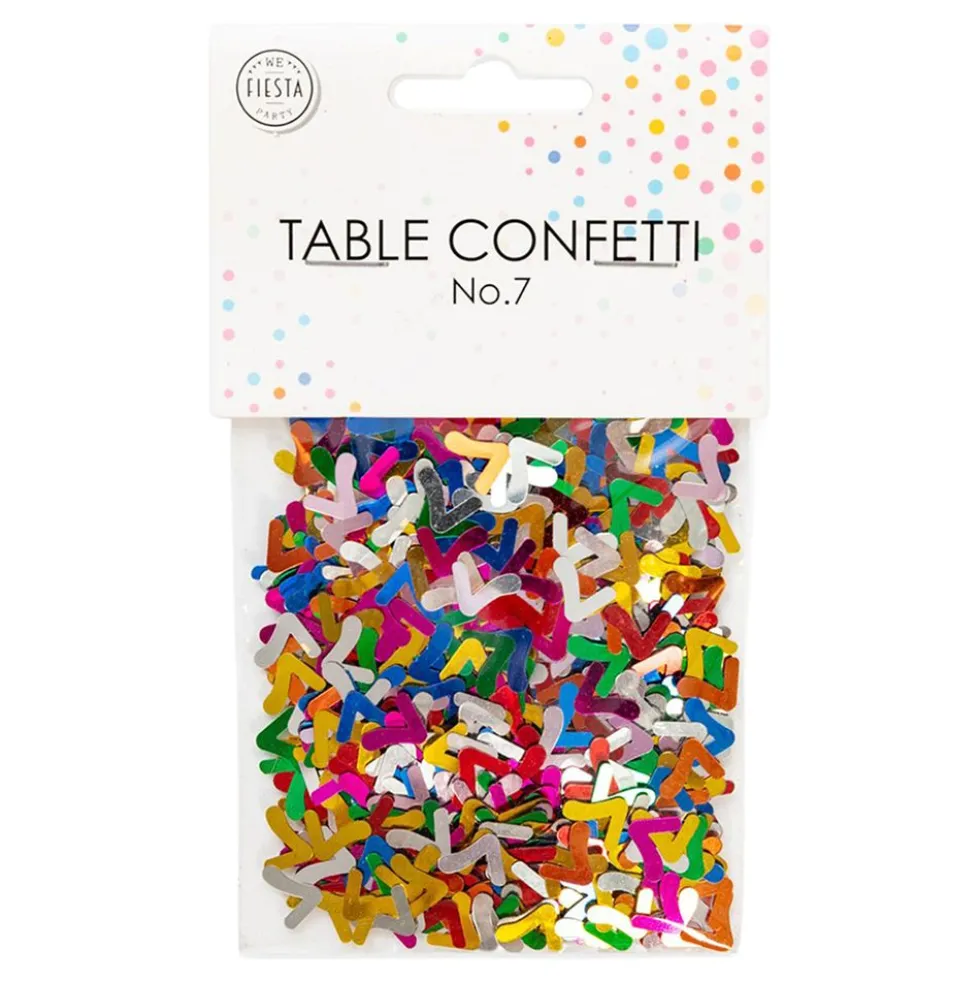 Bordskonfetti Tal 7 Farvemix Metallic