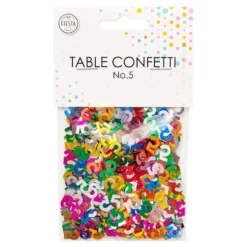 Bordskonfetti Tal 5 Farvemix Metallic