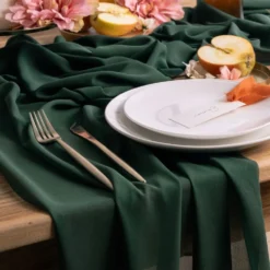 Bordsløber Chiffon Grøn