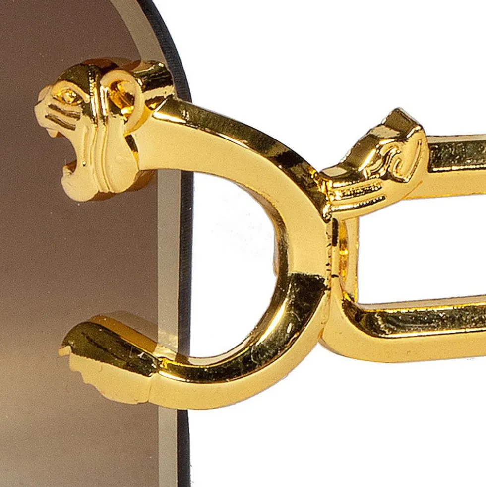 Briller Guld Leopard