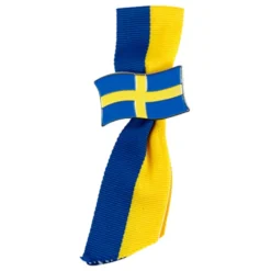 Broche med bånd svenske flag