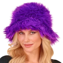 Bucket Hat Fluffy Lilla
