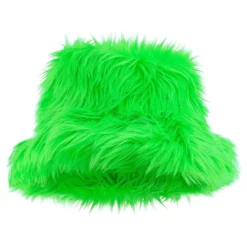 Bucket Hat Fluffy Neongrøn