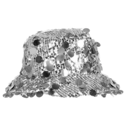 Bucket Hat Pallietter Sølv