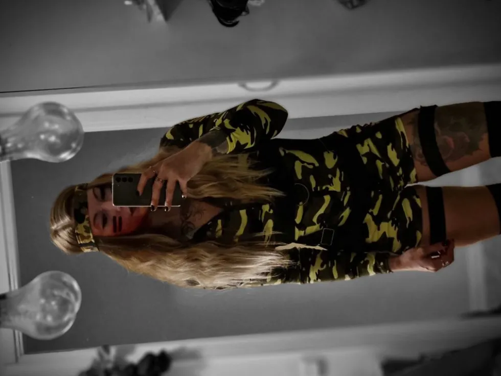 Camouflage Militærkvinde Kostume Deluxe