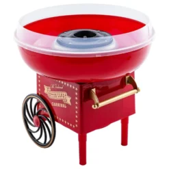 Candyflossmaskine Mini med Vogn Rød