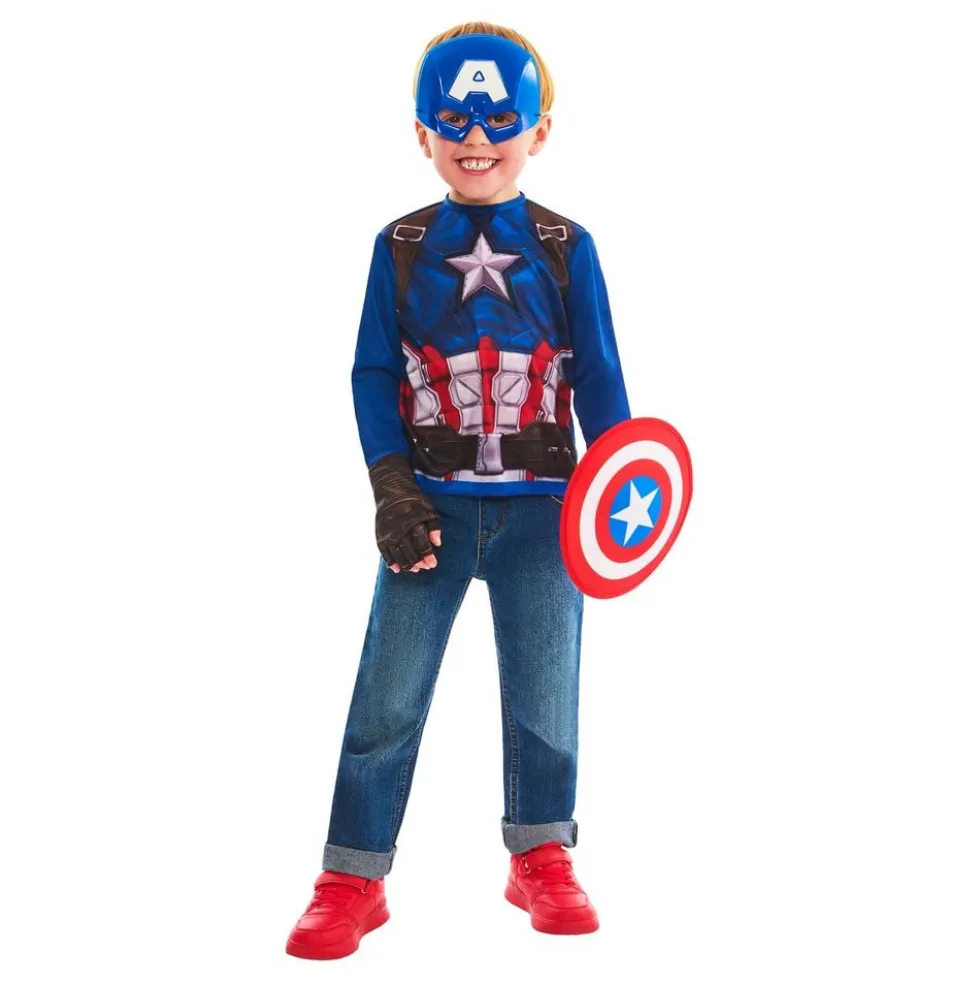 Captain America Udklædningskit til Børn Gaveæske