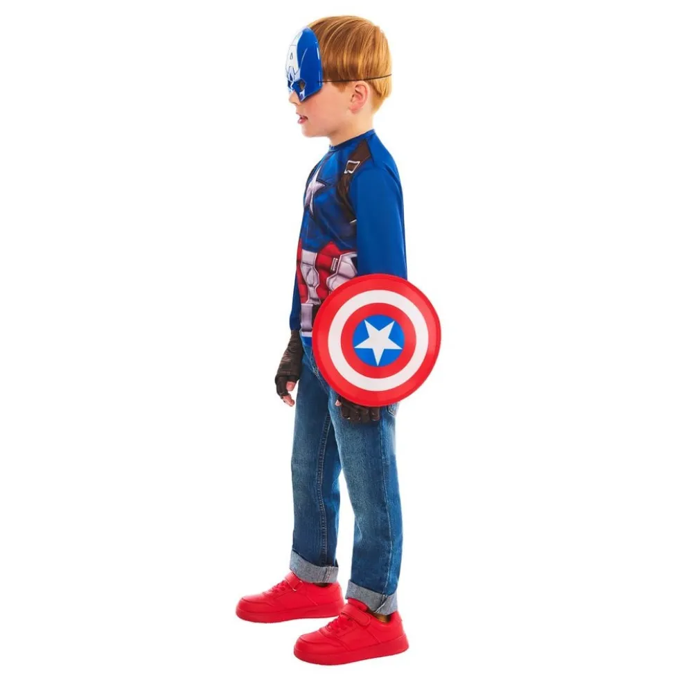 Captain America Udklædningskit til Børn Gaveæske