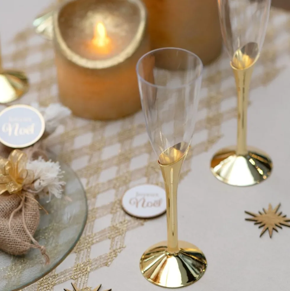 Champagneglas med Guldfod